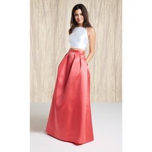 Xscape Prom Dress Gown 2 Piece White Coral BNWT
